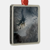 Shiveluch Volcano in Rusland Metalen Ornament (Rechts)