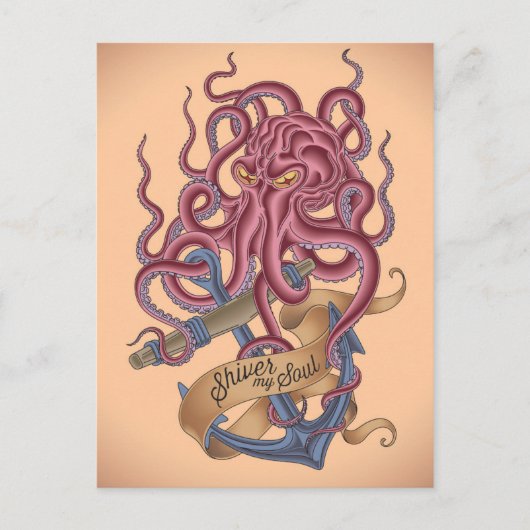 Shiver My Soul | Octopus Tatto Briefkaart (Voorkant)