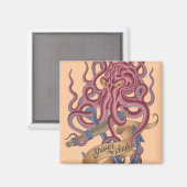 Shiver My Soul | Octopus Tatto Magneet (Voorkant / Achterkant)