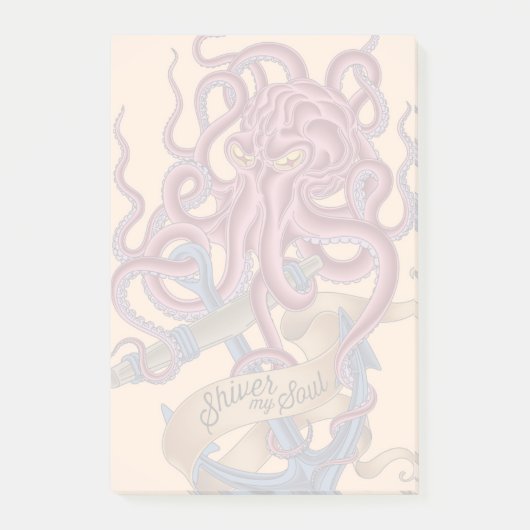 Shiver My Soul | Octopus Tatto Post-it® Notes (Voorkant)
