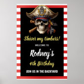 Shiver My Tembers Piratenfeest Poster (Voorkant)