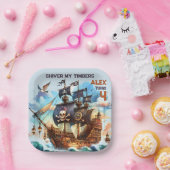 Shiver My Timbers Pirate Theme Papieren Bordje (Feest)