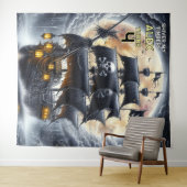 Shiver My Timbers Skull and Crossbones Pirate Wandkleed (In Situ (horizontaal))