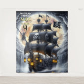 Shiver My Timbers Skull and Crossbones Pirate Wandkleed (Voorkant)