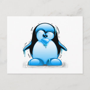 Shivering Cold Blue Tux Briefkaart