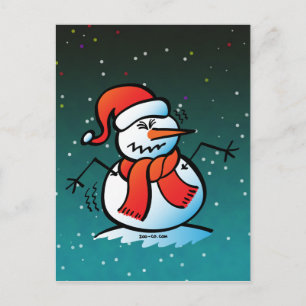 Shivering Snowman Briefkaart