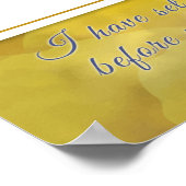 Shiviti Hebrew English Text Waterverf Floral Art Poster (Hoek)