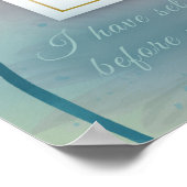 Shiviti Hebrew English Text Waterverf Floral Art Poster (Hoek)