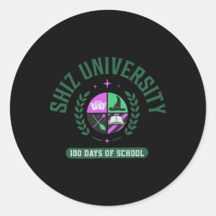 Shiz University 100 dagen school voor mannen en vr Ronde Sticker