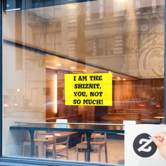 shiznit raamsticker (Cafe Raam)