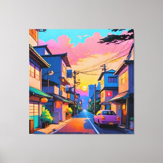 Shizuka no Michi (rustige straat) Canvas Afdruk (Voorkant)