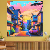 Shizuka no Michi (rustige straat) Canvas Afdruk (Insitu (Woonkamer))