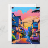 Shizuka no Michi (rustige straat) Feestdagenkaart (Voorkant / Achterkant)