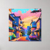 "Shizuka no Michi" (Stille Straat) Canvas Afdruk (Voorkant)