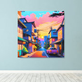 "Shizuka no Michi" (Stille Straat) Canvas Afdruk (Insitu (Houten vloer))