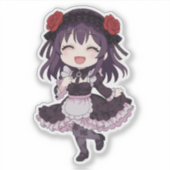 Shizuku-tan Chibi Cosplay Pop Art Sticker (Voorkant)