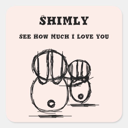 SHMILY | Cute en romantische sticker voor koppels (Voorkant)