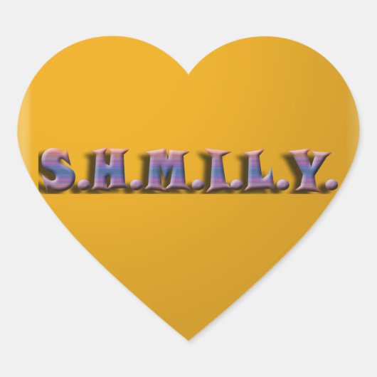 SHMILY Heart Sticker (Voorkant)