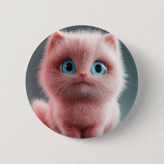 Shmu - De roze kitty Ronde Button 5,7 Cm (Voorkant)