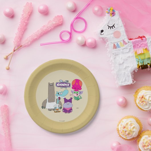 Shnitzel, Mung, Chowder en Truffels Papieren Bordje (Feest)