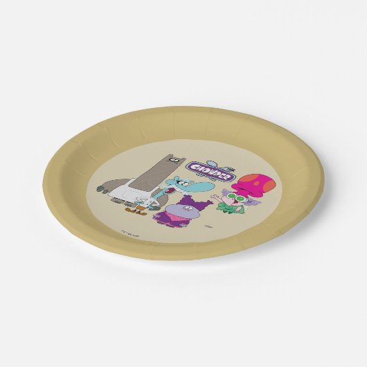 Shnitzel, Mung, Chowder en Truffels Papieren Bordje (Gekanteld)