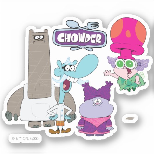 Shnitzel, Mung, Chowder en Truffels Sticker (Voorkant)