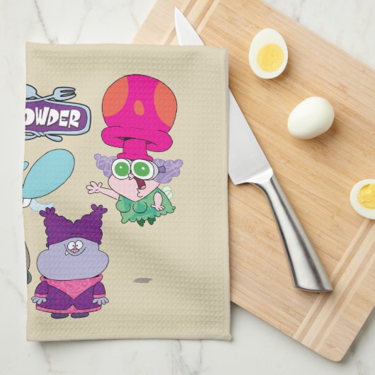 Shnitzel, Mung, Chowder en Truffels Theedoek (Quarter Fold)