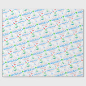 Shoal Bay, Anguilla Colour Text en Afbeelding Patt Cadeaupapier (Vlak)