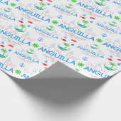 Shoal Bay, Anguilla Colour Text en Afbeelding Patt Cadeaupapier (Hoek)