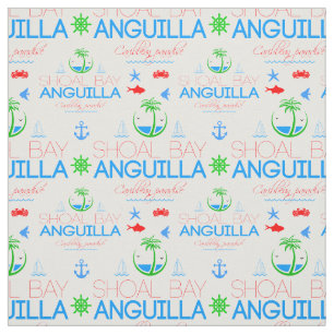 Shoal Bay, Anguilla Colour Text en Afbeelding Patt Stof