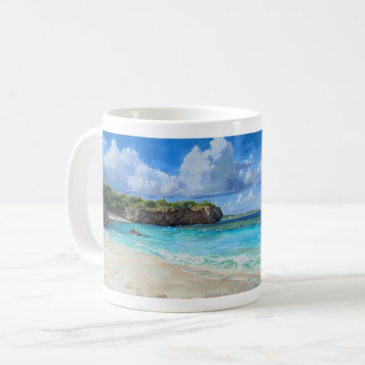 Shoal Beach, Anguilla Coffee Mok (Voorkant links)