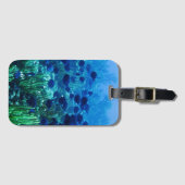 Shoal of Blue Discus Fish Onderwater Foto Bagagelabel (Voorkant (horizontaal))