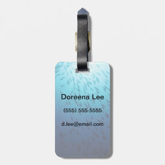 Shoal of fish bagagelabel (Achterkant verticaal)