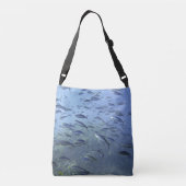 Shoal of Fish. Onderwater duiken. Crossbody Tas (Achterkant)