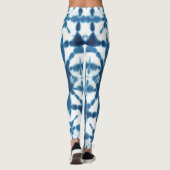 Shobori Blue Tie Dye Print Patroon Leggings (Achterkant)