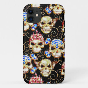 Shock & Awe Bling Skulls iPhone 5 Hoesje
