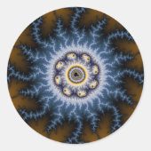 Shock - Fractal Ronde Sticker (Voorkant)