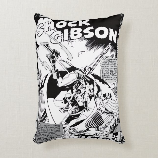 'SHOCK Gibson' Actie strip kussen (Voorkant(Verticaal))