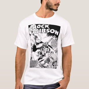 'SHOCK Gibson' stripboekpaneel T-shirt