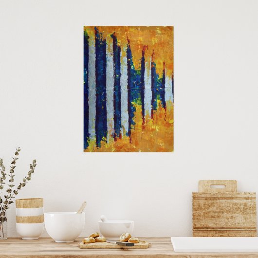 Shock Wave, Sound Wave, Modern Abstract Fine Art Poster (Keuken)