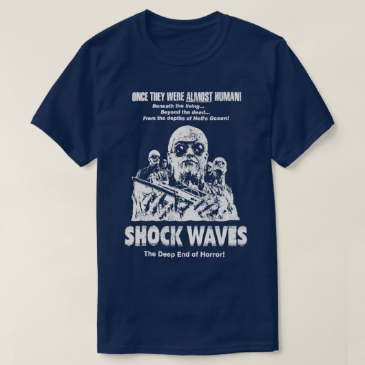 Shock Waves 70s Zombie Horror Film T-shirt (Design voorkant)