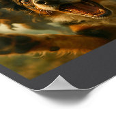 Shocked Australian Shepherd Dog T-rex Bigfoot Ufo  Poster (Hoek)