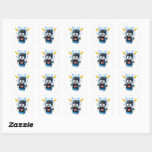 Shocked Cartoon Phone Low Battery Sticker (Vel)