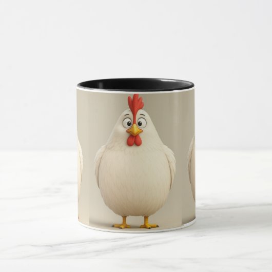 Shocked Chicken Face Mok (Midden)