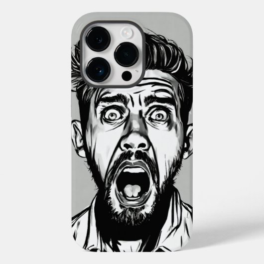 SHOCKED Mustache speciaal ontworpen Case-Mate iPhone Case (Achterkant)