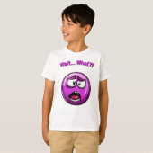 Shocked Paarse emoji - leuk en expressief ontwerp T-shirt (Voorkant volledig)