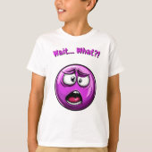 Shocked Paarse emoji - leuk en expressief ontwerp T-shirt (Voorkant)