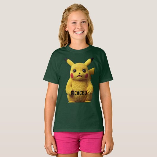 "Shocked Pikachu Mugshot — Designed T-shirt (Voorkant volledig)