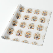 Shocked Shiba Inu "OH MY GOD" - Surprise Meme   Cadeaupapier (Uitgerold)