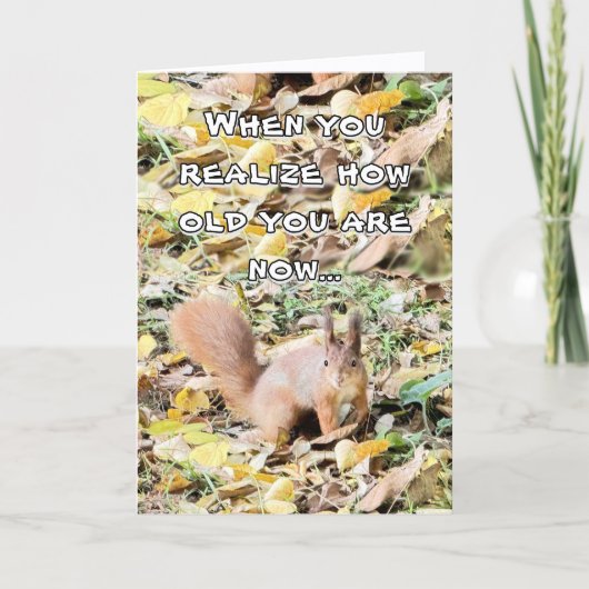 Shocked squirrel Birthday   Kaart (Voorkant)